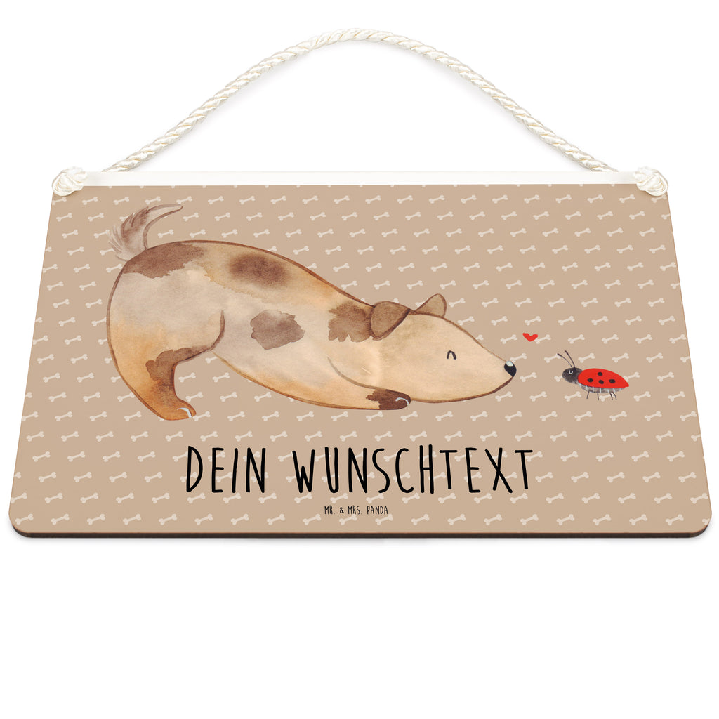 Personalisiertes Deko Schild Hund Marienkäfer Dekoschild, Deko Schild, Schild, Tür Schild, Türschild, Holzschild, Wandschild, Wanddeko, Hund, Hundemotiv, Haustier, Hunderasse, Tierliebhaber, Hundebesitzer, Sprüche, Hunde, Hundespruch, Marienkäfer, Mischling, Mischlinghund
