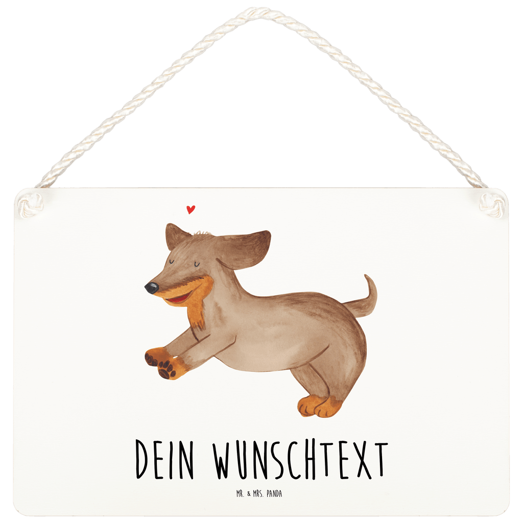 Personalisiertes Deko Schild Hund Dackel fröhlich Dekoschild, Deko Schild, Schild, Tür Schild, Türschild, Holzschild, Wandschild, Wanddeko, Hund, Hundemotiv, Haustier, Hunderasse, Tierliebhaber, Hundebesitzer, Sprüche, Hunde, Dackel, Dachshund, happy dog