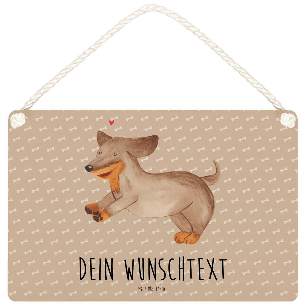 Personalisiertes Deko Schild Hund Dackel fröhlich Dekoschild, Deko Schild, Schild, Tür Schild, Türschild, Holzschild, Wandschild, Wanddeko, Hund, Hundemotiv, Haustier, Hunderasse, Tierliebhaber, Hundebesitzer, Sprüche, Hunde, Dackel, Dachshund, happy dog