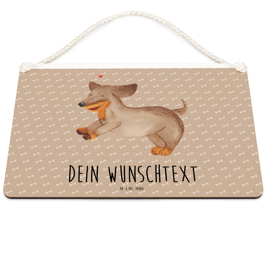 Personalisiertes Deko Schild Hund Dackel fröhlich Dekoschild, Deko Schild, Schild, Tür Schild, Türschild, Holzschild, Wandschild, Wanddeko, Hund, Hundemotiv, Haustier, Hunderasse, Tierliebhaber, Hundebesitzer, Sprüche, Hunde, Dackel, Dachshund, happy dog