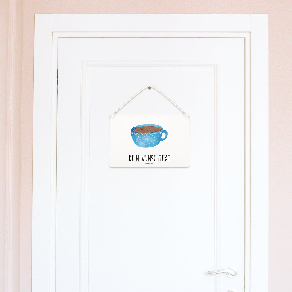 Personalisiertes Deko Schild Kaffee Tasse Dekoschild, Deko Schild, Schild, Tür Schild, Türschild, Holzschild, Wandschild, Wanddeko, süße Tiermotive, gute Laune, lustige Sprüche, Tiere, Kaffee, Tasse, Liebe, Geschmack, Genuss, Glücklich