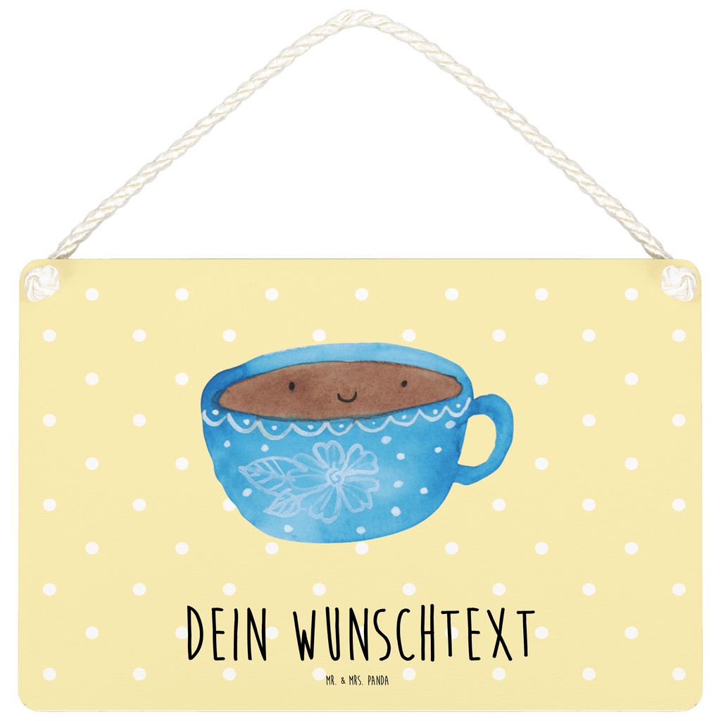 Personalisiertes Deko Schild Kaffee Tasse Dekoschild, Deko Schild, Schild, Tür Schild, Türschild, Holzschild, Wandschild, Wanddeko, süße Tiermotive, gute Laune, lustige Sprüche, Tiere, Kaffee, Tasse, Liebe, Geschmack, Genuss, Glücklich
