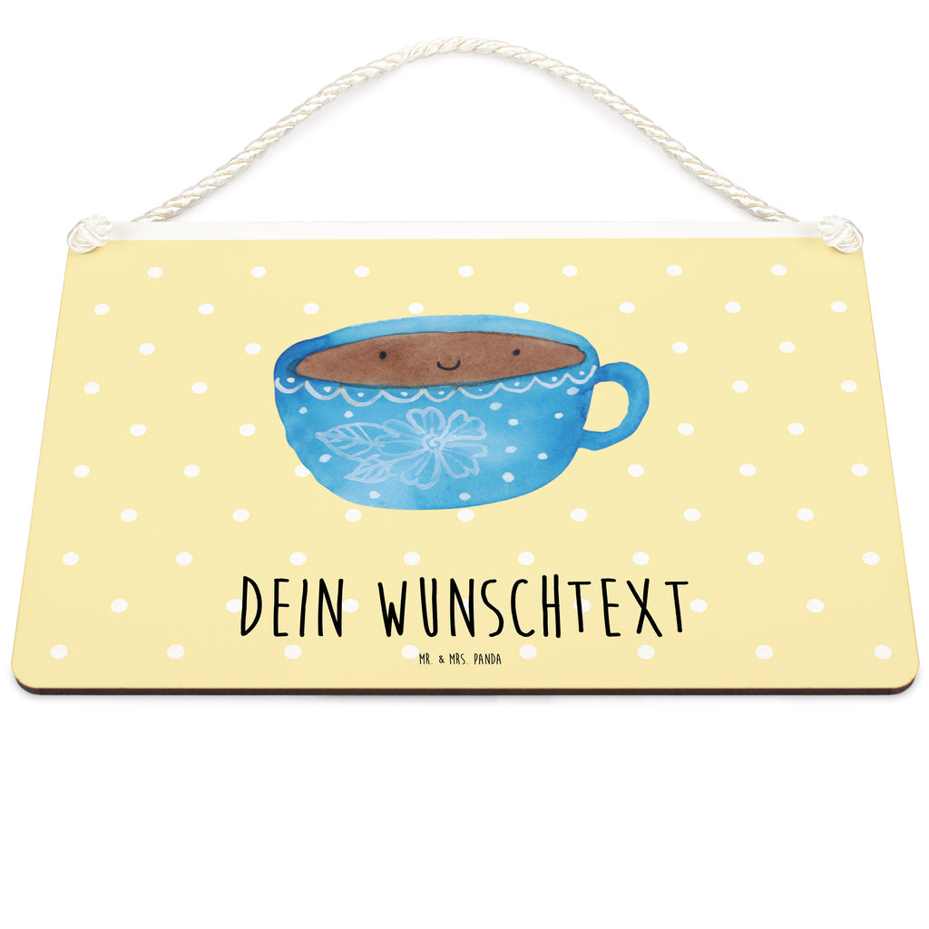 Personalisiertes Deko Schild Kaffee Tasse Dekoschild, Deko Schild, Schild, Tür Schild, Türschild, Holzschild, Wandschild, Wanddeko, süße Tiermotive, gute Laune, lustige Sprüche, Tiere, Kaffee, Tasse, Liebe, Geschmack, Genuss, Glücklich