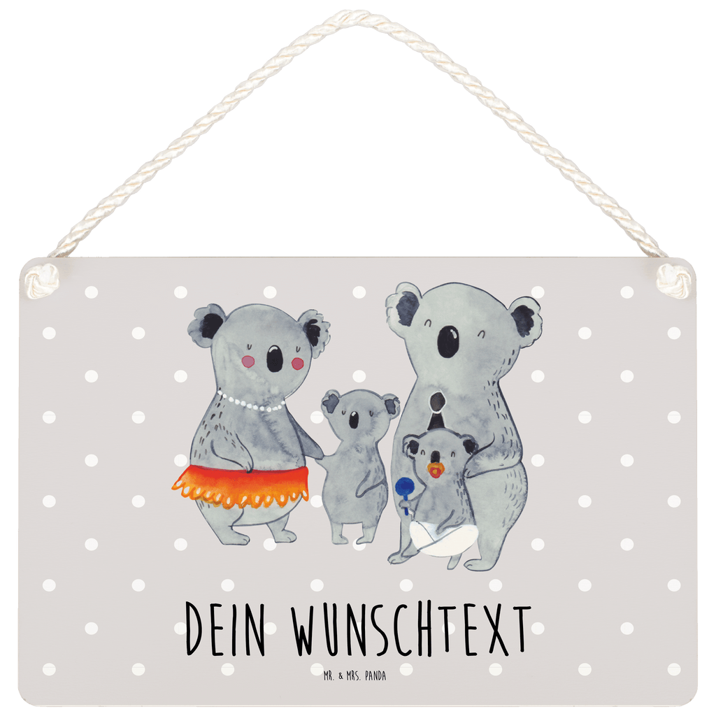 Personalisiertes Deko Schild Koala Familie Dekoschild, Deko Schild, Schild, Tür Schild, Türschild, Holzschild, Wandschild, Wanddeko, Familie, Vatertag, Muttertag, Bruder, Schwester, Mama, Papa, Oma, Opa, Koala, Koalas, Family, Kinder, Geschwister, Familienleben