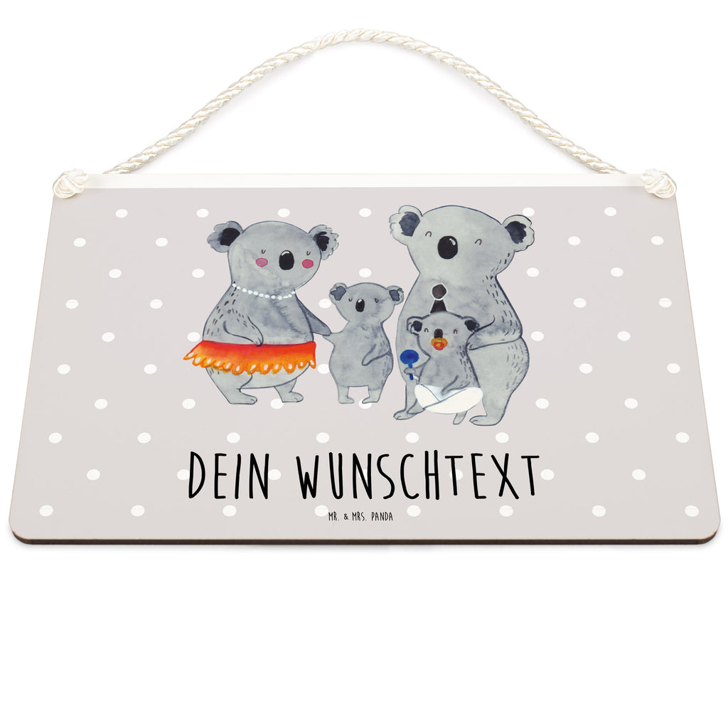 Personalisiertes Deko Schild Koala Familie Dekoschild, Deko Schild, Schild, Tür Schild, Türschild, Holzschild, Wandschild, Wanddeko, Familie, Vatertag, Muttertag, Bruder, Schwester, Mama, Papa, Oma, Opa, Koala, Koalas, Family, Kinder, Geschwister, Familienleben