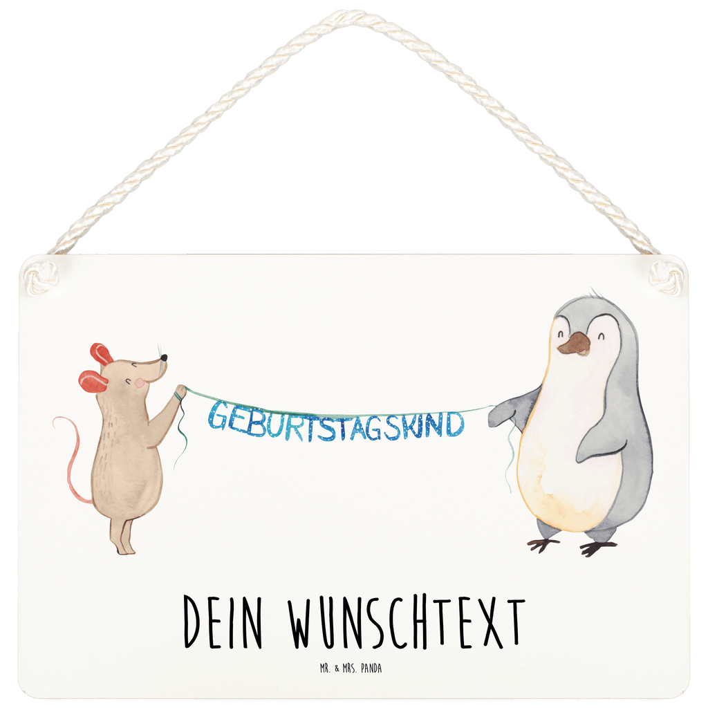Personalisiertes Deko Schild Maus Pinguin Geburtstag Dekoschild, Deko Schild, Schild, Tür Schild, Türschild, Holzschild, Wandschild, Wanddeko, Geburtstag, Geburtstagsgeschenk, Geschenk, Maus, Pinguin, Geburtstage, Happy Birthday, Geburtstagsfeier