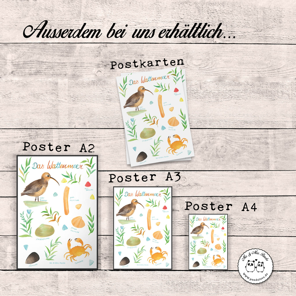 Poster Wattenmeer Wattenmeer, Vögel, Meer, See, Nordsee, Ostsee, Muschel, Natur Motiv, Watt, Deko Badezimmer, Ebbe, Flut, Geschenk Maritim Poster, Wandposter, Bild, Wanddeko, Küchenposter, Kinderposter, Wanddeko Bild, Raumdekoration, Wanddekoration, Handgemaltes Poster, Mr. & Mrs. Panda Poster, Designposter, Kunstdruck, Posterdruck  Blumen Deko, Frühlings Deko, Sommer Deko, Dekoration, positive Botschaft, Naturliebhaber, Outdoor, Natur, Abenteuer