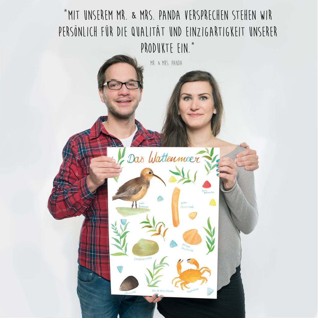 Poster Wattenmeer Wattenmeer, Vögel, Meer, See, Nordsee, Ostsee, Muschel, Natur Motiv, Watt, Deko Badezimmer, Ebbe, Flut, Geschenk Maritim Poster, Wandposter, Bild, Wanddeko, Küchenposter, Kinderposter, Wanddeko Bild, Raumdekoration, Wanddekoration, Handgemaltes Poster, Mr. & Mrs. Panda Poster, Designposter, Kunstdruck, Posterdruck  Blumen Deko, Frühlings Deko, Sommer Deko, Dekoration, positive Botschaft, Naturliebhaber, Outdoor, Natur, Abenteuer