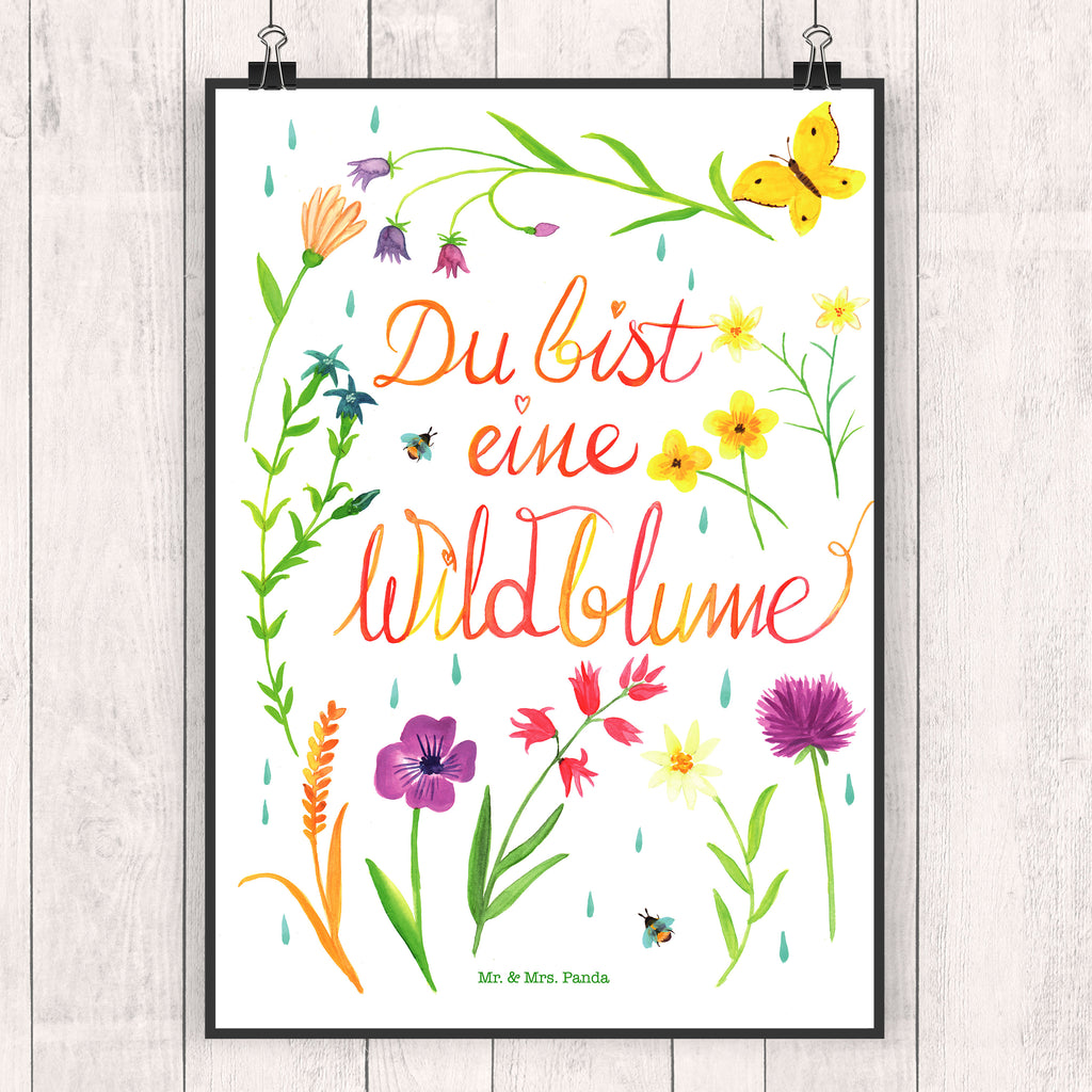 Poster Du bist eine Wildblume Wildblume, wild, Geschenk Frauen, Geschenk Freundin, Kompliment, Blumen Motiv, Jahrestag, Natur Motiv, Hochzeitstag Poster, Wandposter, Bild, Wanddeko, Küchenposter, Kinderposter, Wanddeko Bild, Raumdekoration, Wanddekoration, Handgemaltes Poster, Mr. & Mrs. Panda Poster, Designposter, Kunstdruck, Posterdruck  Blumen Deko, Frühlings Deko, Sommer Deko, Dekoration, positive Botschaft, Naturliebhaber, Outdoor, Natur, Abenteuer