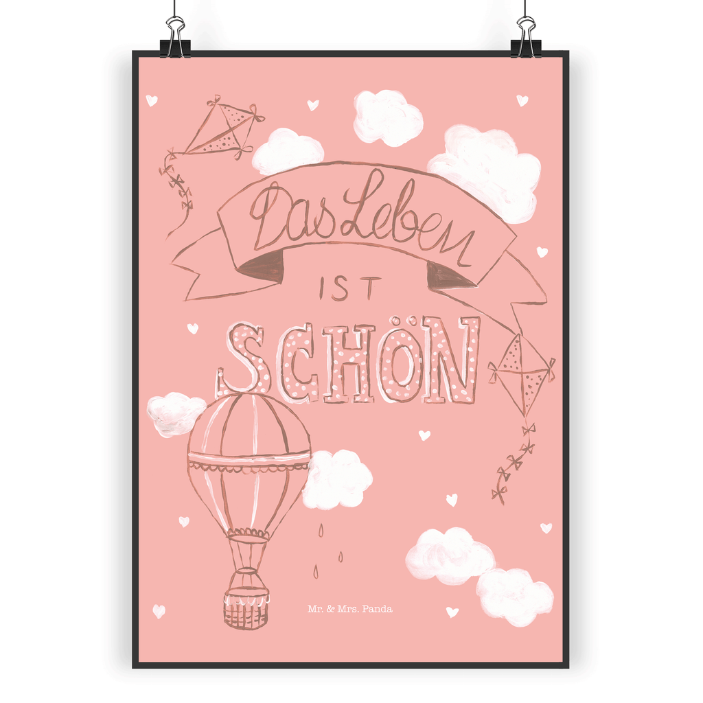 Poster Heißluftballons Das Leben ist schön Heißluftballon, Leben, Das Leben ist schön, Spruch Leben, Zitat, Inspiration, Leben, erleben, glücklich sein, Deko Haus Poster, Wandposter, Bild, Wanddeko, Küchenposter, Kinderposter, Wanddeko Bild, Raumdekoration, Wanddekoration, Handgemaltes Poster, Mr. & Mrs. Panda Poster, Designposter, Kunstdruck, Posterdruck  Blumen Deko, Frühlings Deko, Sommer Deko, Dekoration, positive Botschaft, Naturliebhaber, Outdoor, Natur, Abenteuer