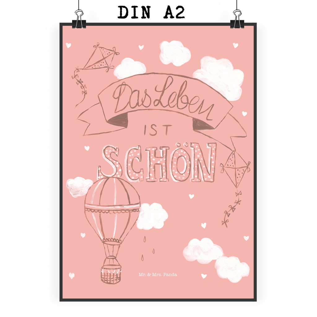 Poster Heißluftballons Das Leben ist schön Heißluftballon, Leben, Das Leben ist schön, Spruch Leben, Zitat, Inspiration, Leben, erleben, glücklich sein, Deko Haus Poster, Wandposter, Bild, Wanddeko, Küchenposter, Kinderposter, Wanddeko Bild, Raumdekoration, Wanddekoration, Handgemaltes Poster, Mr. & Mrs. Panda Poster, Designposter, Kunstdruck, Posterdruck  Blumen Deko, Frühlings Deko, Sommer Deko, Dekoration, positive Botschaft, Naturliebhaber, Outdoor, Natur, Abenteuer