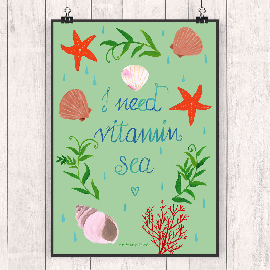 Poster Vitamin Sea Vitamin Sea, See, Schwimmen Spruch, Schwimmer Geschenk, Strand Urlaub, Wasserratte Geschenk, Urlaub am Meer Poster, Wandposter, Bild, Wanddeko, Küchenposter, Kinderposter, Wanddeko Bild, Raumdekoration, Wanddekoration, Handgemaltes Poster, Mr. & Mrs. Panda Poster, Designposter, Kunstdruck, Posterdruck  Blumen Deko, Frühlings Deko, Sommer Deko, Dekoration, positive Botschaft, Naturliebhaber, Outdoor, Natur, Abenteuer