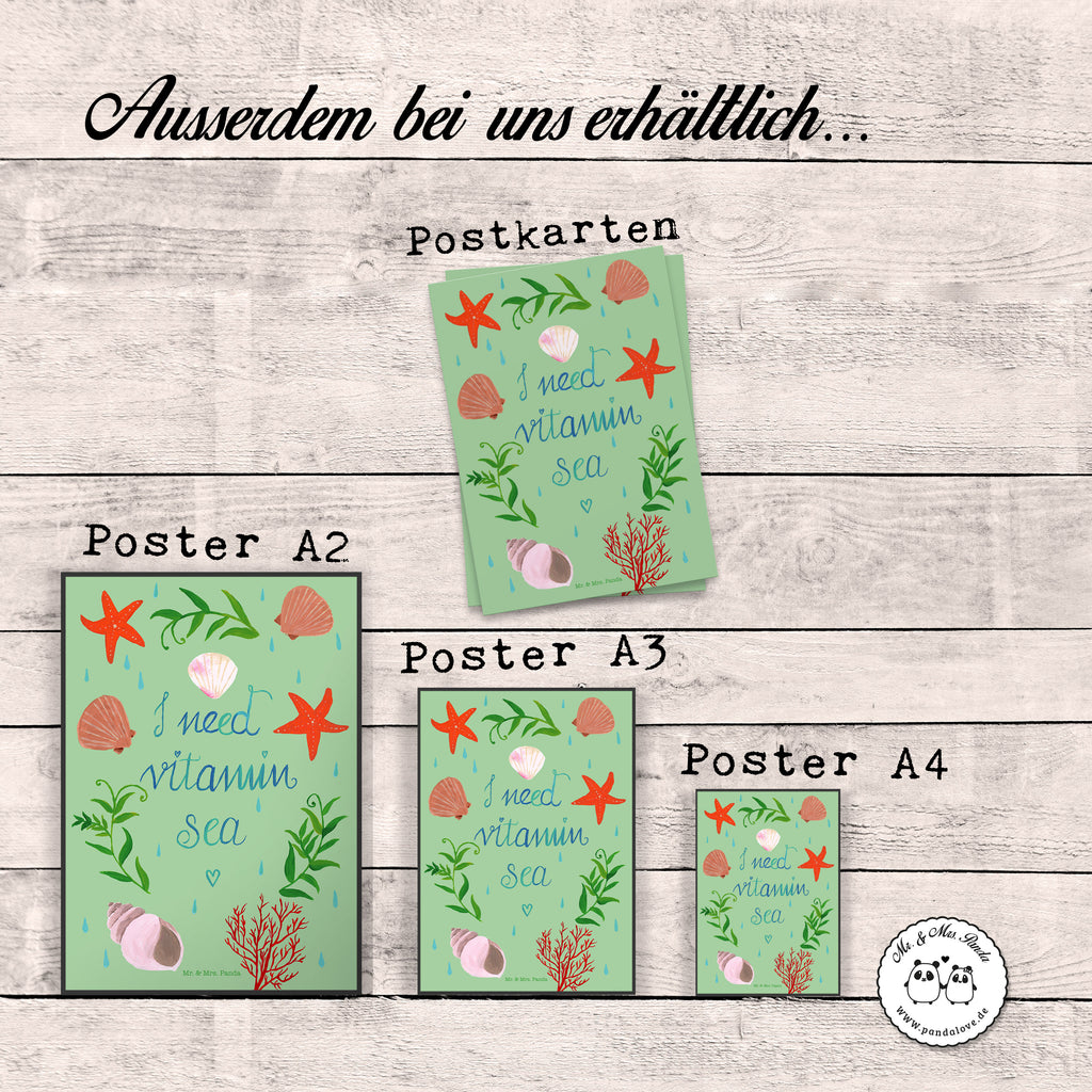 Poster Vitamin Sea Vitamin Sea, See, Schwimmen Spruch, Schwimmer Geschenk, Strand Urlaub, Wasserratte Geschenk, Urlaub am Meer Poster, Wandposter, Bild, Wanddeko, Küchenposter, Kinderposter, Wanddeko Bild, Raumdekoration, Wanddekoration, Handgemaltes Poster, Mr. & Mrs. Panda Poster, Designposter, Kunstdruck, Posterdruck  Blumen Deko, Frühlings Deko, Sommer Deko, Dekoration, positive Botschaft, Naturliebhaber, Outdoor, Natur, Abenteuer