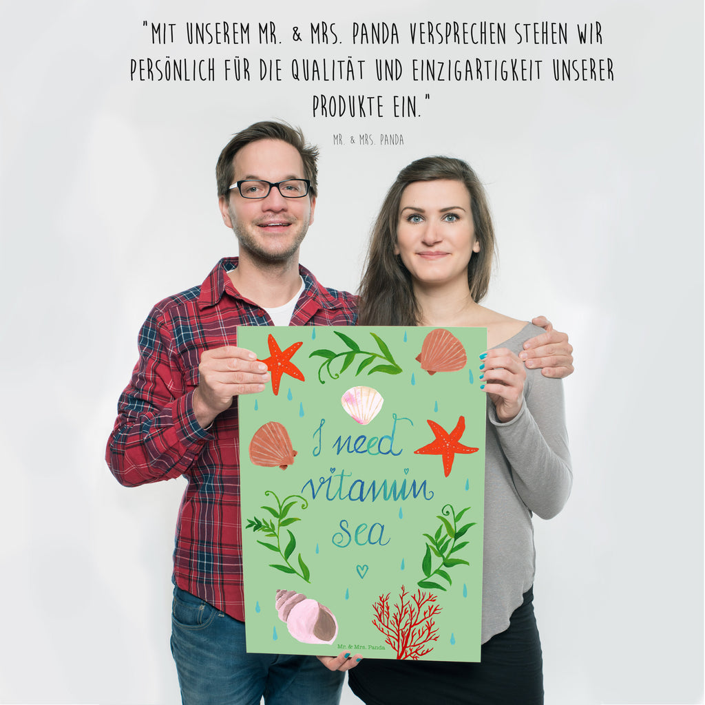 Poster Vitamin Sea Vitamin Sea, See, Schwimmen Spruch, Schwimmer Geschenk, Strand Urlaub, Wasserratte Geschenk, Urlaub am Meer Poster, Wandposter, Bild, Wanddeko, Küchenposter, Kinderposter, Wanddeko Bild, Raumdekoration, Wanddekoration, Handgemaltes Poster, Mr. & Mrs. Panda Poster, Designposter, Kunstdruck, Posterdruck  Blumen Deko, Frühlings Deko, Sommer Deko, Dekoration, positive Botschaft, Naturliebhaber, Outdoor, Natur, Abenteuer