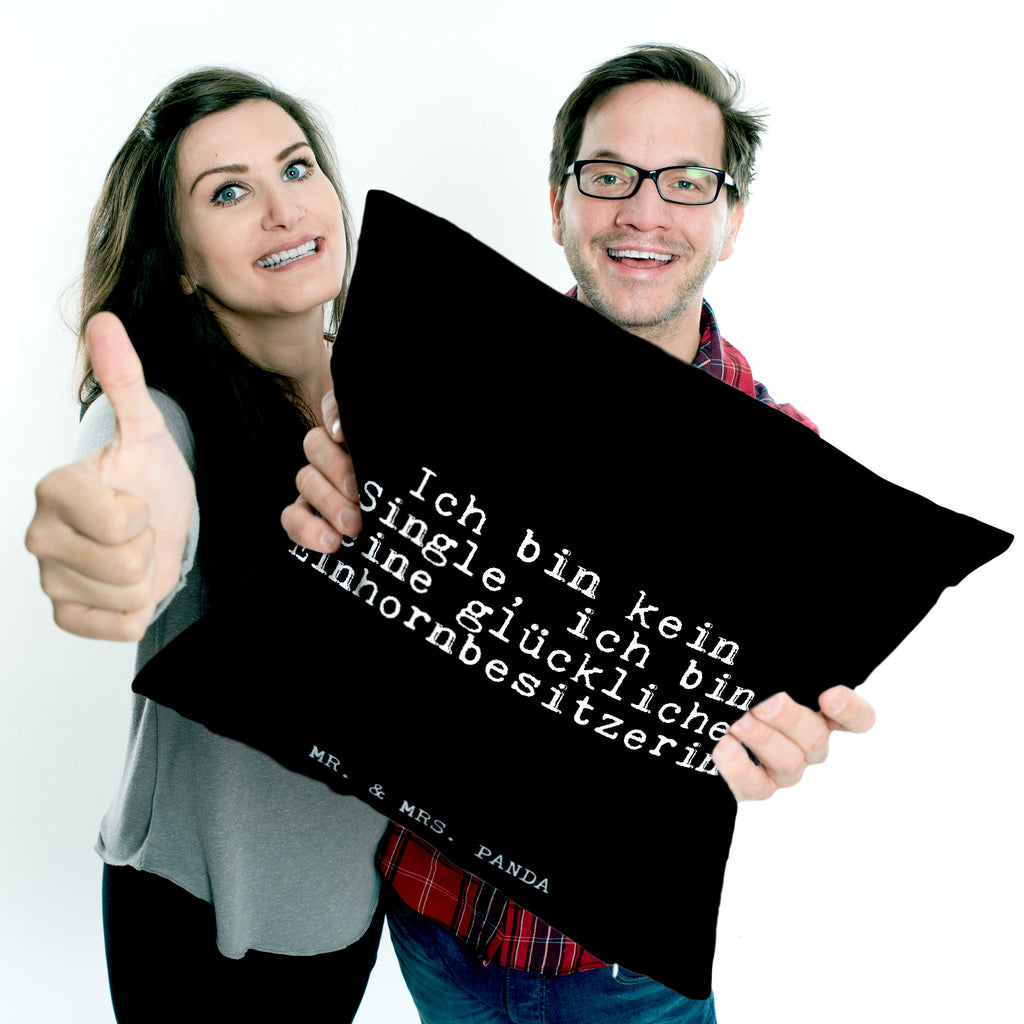 40x40 Kissen "Ich bin kein Single, ich bin eine glückliche Einhornbesitzerin. " Glizer Spruch Sprüche Weisheiten Zitate Lustig Weisheit Worte  Kissenhülle, Kopfkissen, Sofakissen, Dekokissen, Motivkissen Einhorn, Einhörner, Unicorn, Fantasiewelt, Freunde, witzig, Realität, Unicorn, Geschenk, Single, Liebe, Partner Spruch, Sprüche, lustig, Weisheiten, Zitate