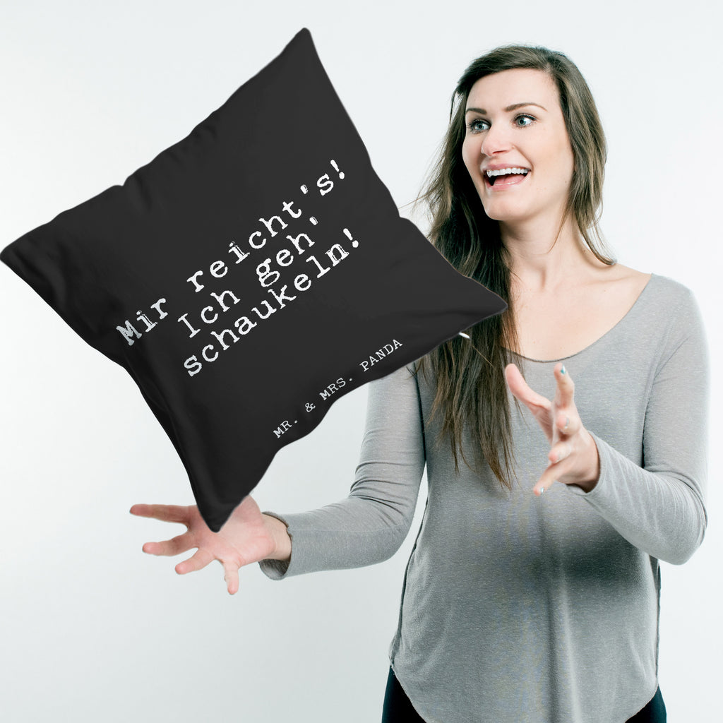 40x40 Kissen Fun Talk Mir reicht's! Ich geh' schaukeln! Kissenhülle, Kopfkissen, Sofakissen, Dekokissen, Motivkissen, Spruch, Sprüche, lustig, Weisheiten, Zitate, Glizer Spruch Sprüche Weisheiten Zitate Lustig Weisheit Worte