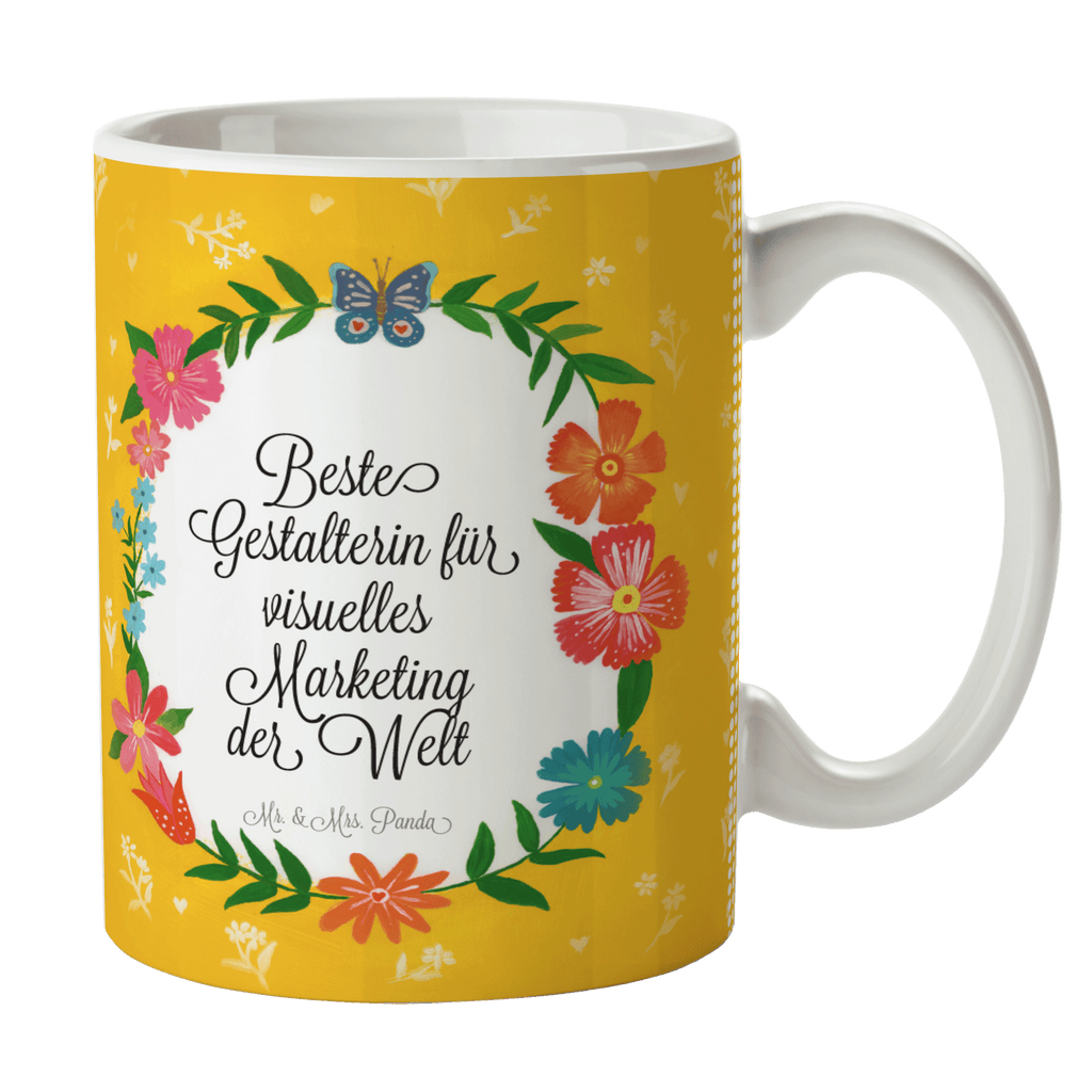 Tasse Design Frame Happy Girls Gestalterin für visuelles Marketing Geschenk Becher, Kaffeetasse, Kaffeebecher, Tee, Frühstück, Büro  