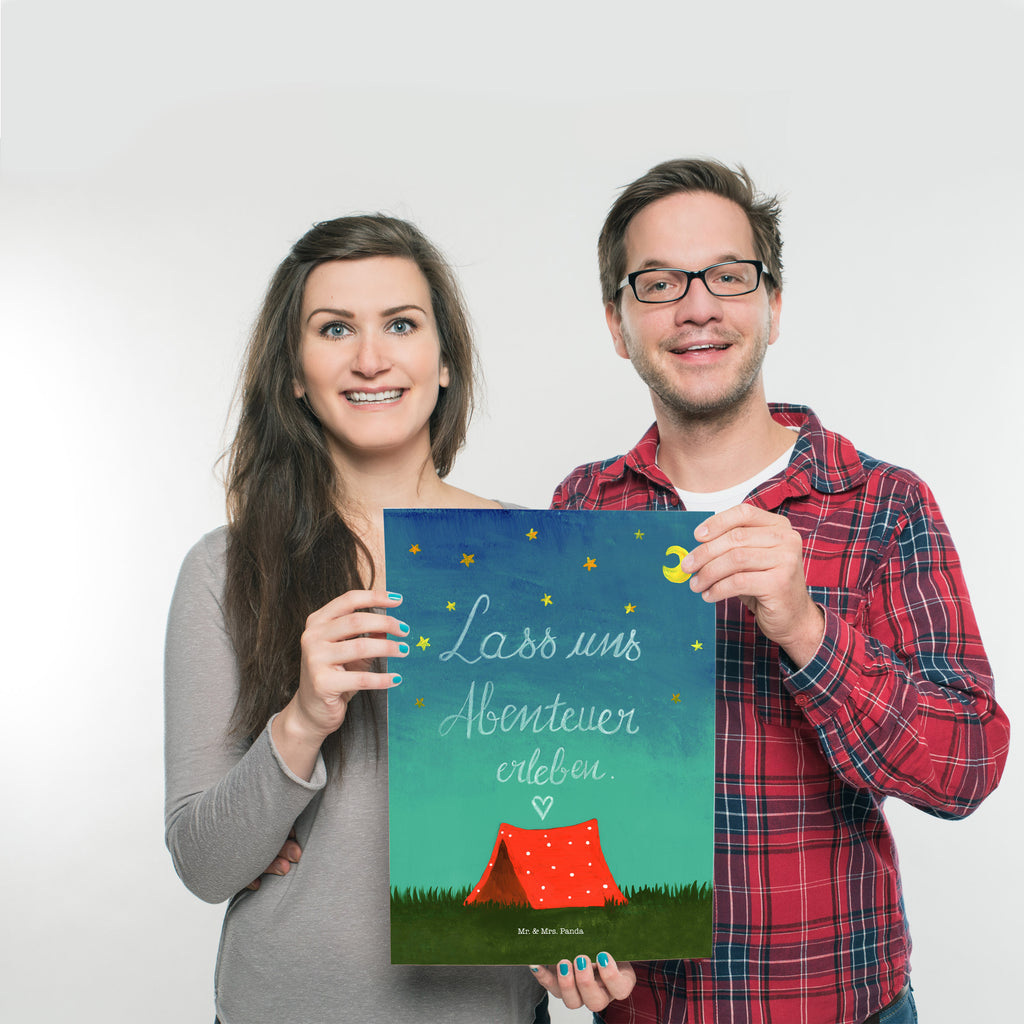 Poster Abenteuer Abenteuer, Zelten, Spruch Freiheit, Reise Geschenk, Bagpacker Geschenk, Urlaub, Camping, Natur  Poster, Wandposter, Bild, Wanddeko, Küchenposter, Kinderposter, Wanddeko Bild, Raumdekoration, Wanddekoration, Handgemaltes Poster, Mr. & Mrs. Panda Poster, Designposter, Kunstdruck, Posterdruck  Blumen Deko, Frühlings Deko, Sommer Deko, Dekoration, positive Botschaft, Naturliebhaber, Outdoor, Natur, Abenteuer