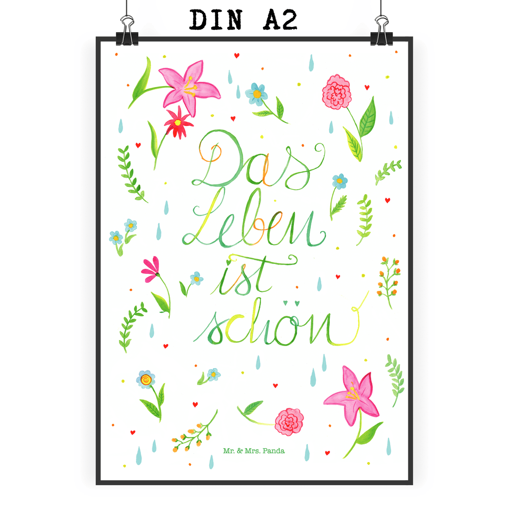 Poster Blumen Das Leben ist schön Blumen, Blümchen, Das Leben ist schön, Spruch über das Leben, Motivation Spruch, fröhlich sein, glücklich sein Poster, Wandposter, Bild, Wanddeko, Küchenposter, Kinderposter, Wanddeko Bild, Raumdekoration, Wanddekoration, Handgemaltes Poster, Mr. & Mrs. Panda Poster, Designposter, Kunstdruck, Posterdruck  Blumen Deko, Frühlings Deko, Sommer Deko, Dekoration, positive Botschaft, Naturliebhaber, Outdoor, Natur, Abenteuer