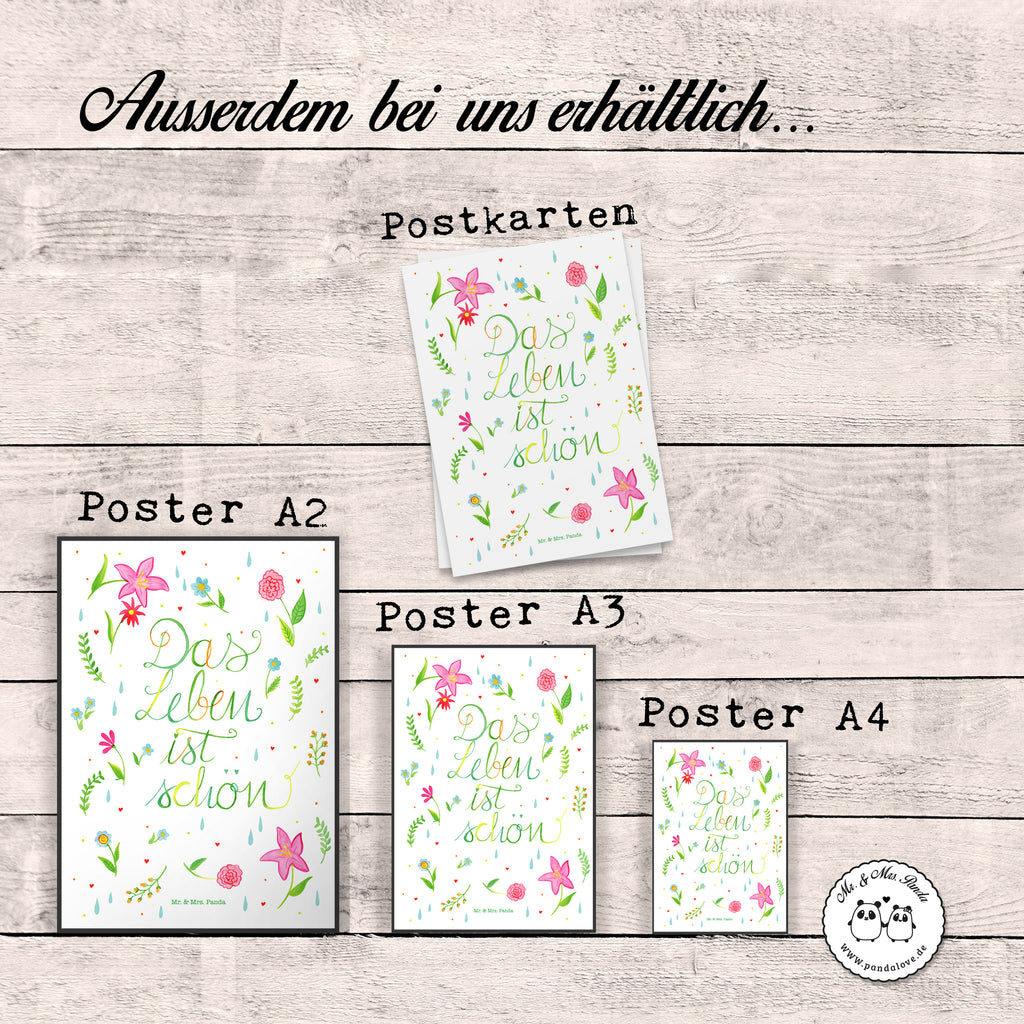 Poster Blumen Das Leben ist schön Blumen, Blümchen, Das Leben ist schön, Spruch über das Leben, Motivation Spruch, fröhlich sein, glücklich sein Poster, Wandposter, Bild, Wanddeko, Küchenposter, Kinderposter, Wanddeko Bild, Raumdekoration, Wanddekoration, Handgemaltes Poster, Mr. & Mrs. Panda Poster, Designposter, Kunstdruck, Posterdruck  Blumen Deko, Frühlings Deko, Sommer Deko, Dekoration, positive Botschaft, Naturliebhaber, Outdoor, Natur, Abenteuer