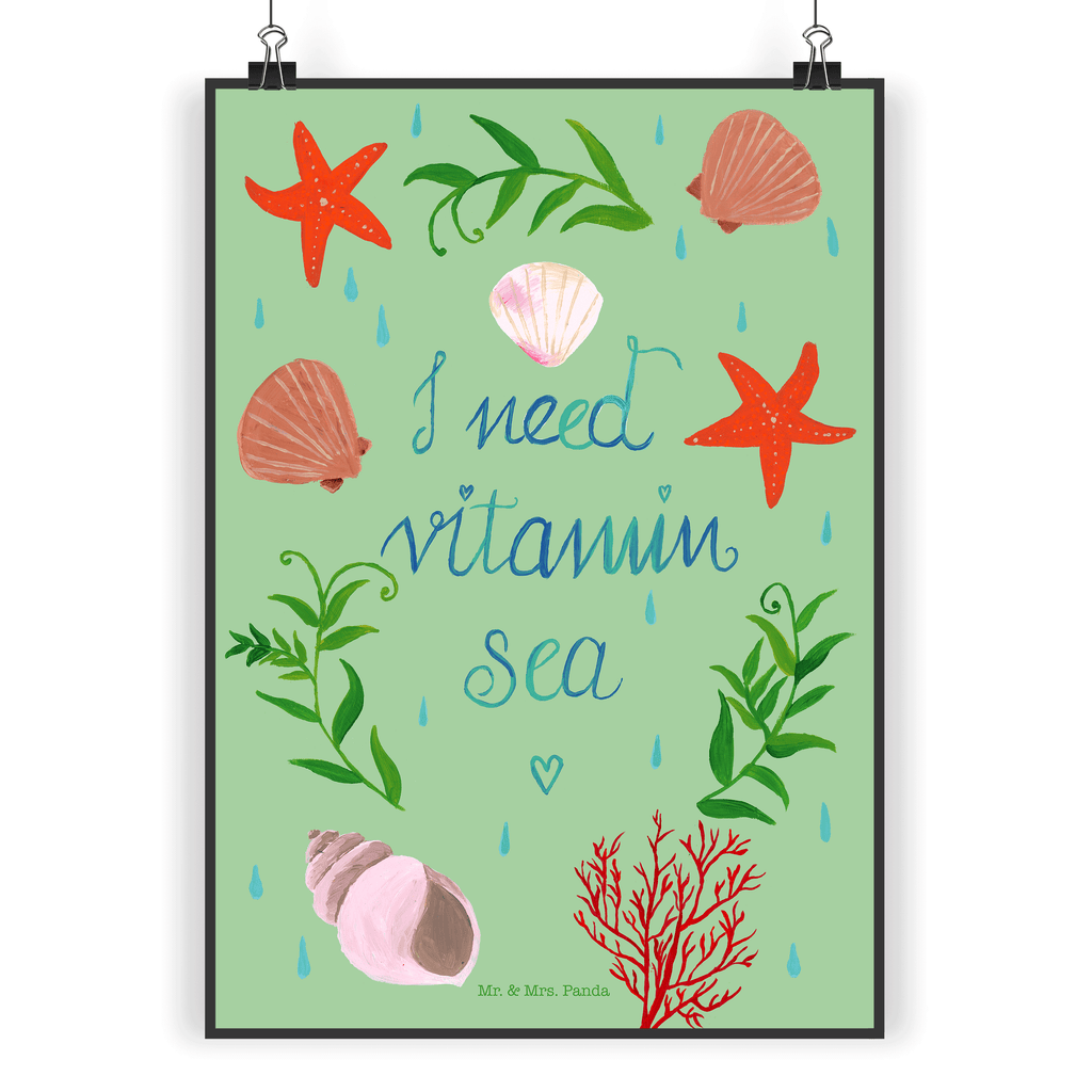 Poster Vitamin Sea Vitamin Sea, See, Schwimmen Spruch, Schwimmer Geschenk, Strand Urlaub, Wasserratte Geschenk, Urlaub am Meer Poster, Wandposter, Bild, Wanddeko, Küchenposter, Kinderposter, Wanddeko Bild, Raumdekoration, Wanddekoration, Handgemaltes Poster, Mr. & Mrs. Panda Poster, Designposter, Kunstdruck, Posterdruck  Blumen Deko, Frühlings Deko, Sommer Deko, Dekoration, positive Botschaft, Naturliebhaber, Outdoor, Natur, Abenteuer