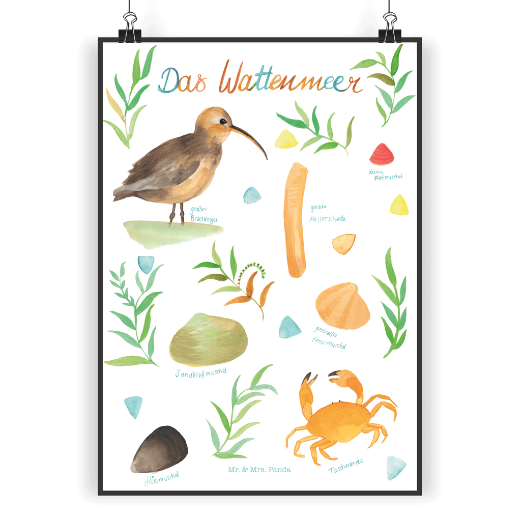 Poster Wattenmeer Wattenmeer, Vögel, Meer, See, Nordsee, Ostsee, Muschel, Natur Motiv, Watt, Deko Badezimmer, Ebbe, Flut, Geschenk Maritim Poster, Wandposter, Bild, Wanddeko, Küchenposter, Kinderposter, Wanddeko Bild, Raumdekoration, Wanddekoration, Handgemaltes Poster, Mr. & Mrs. Panda Poster, Designposter, Kunstdruck, Posterdruck  Blumen Deko, Frühlings Deko, Sommer Deko, Dekoration, positive Botschaft, Naturliebhaber, Outdoor, Natur, Abenteuer