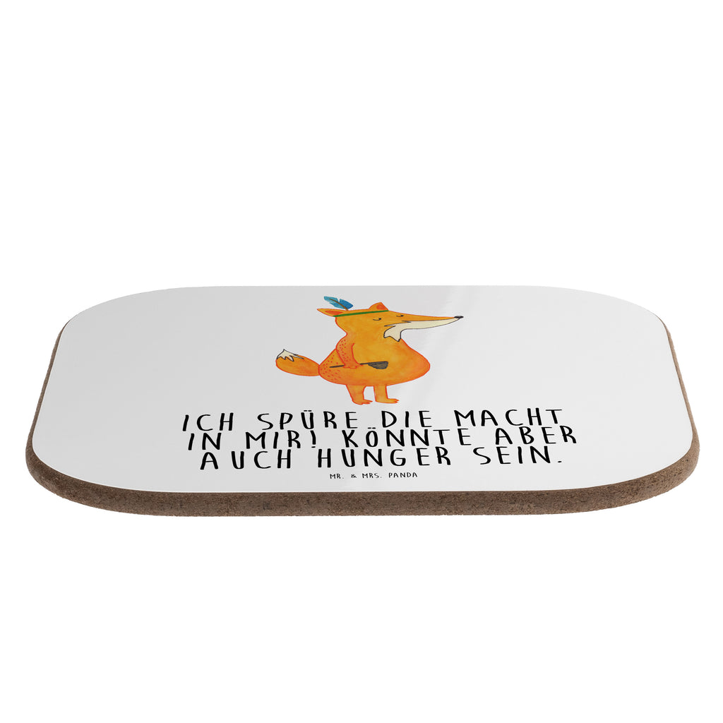 Quadratische Untersetzer Fuchs Indianer