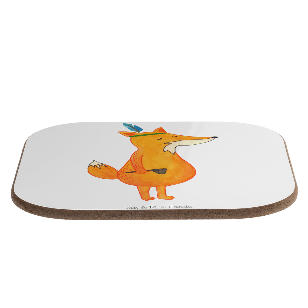 Quadratische Untersetzer Fuchs Indianer