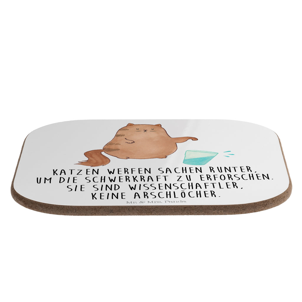 Quadratische Untersetzer Katze Wasserglas