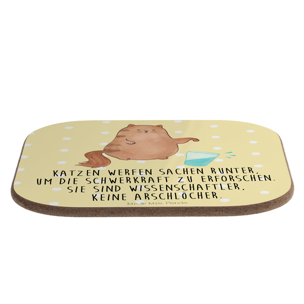 Quadratische Untersetzer Katze Wasserglas