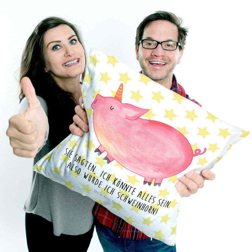 40x40 Kissen Einhorn Schweinhorn Kissenhülle, Kopfkissen, Sofakissen, Dekokissen, Motivkissen, Einhorn, Einhörner, Einhorn Deko, Pegasus, Unicorn, Party, Spaß, Schwein, Schweinhorn, Bauer, witzig. lustig, Spruch, geschenk, Pig, Piggy, funny, english, englisch