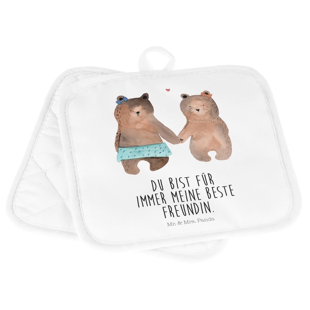 2er Set Topflappen  Bär Freundin Bär Freundin Beste Freund Liebe Liebesbeweis Verliebt Kumpel Kumpeliene Topflappen, Topfuntersetzer, Ofenhandschuh, Topflappen Set, Topflappen lustig, Topflappen mit Spruch  Bär, Teddy, Teddybär