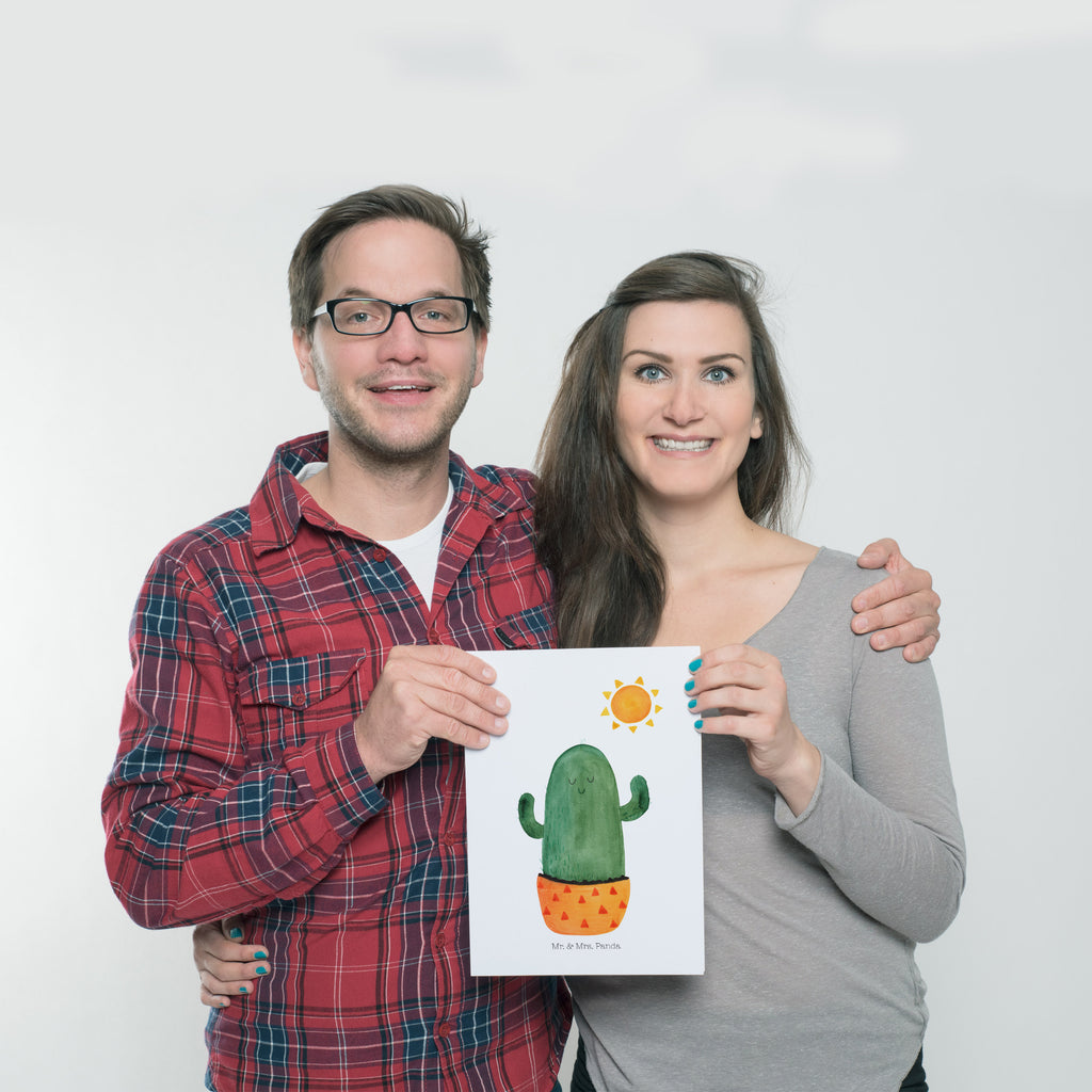 Poster Kaktus Sonnenanbeter Poster, Wandposter, Bild, Wanddeko, Küchenposter, Kinderposter, Wanddeko Bild, Raumdekoration, Wanddekoration, Handgemaltes Poster, Mr. & Mrs. Panda Poster, Designposter, Kunstdruck, Posterdruck, Kaktus, Kakteen, Liebe Kaktusliebe, Sonne, Sonnenschein, Glück, glücklich, Motivation, Neustart, Trennung, Ehebruch, Scheidung, Freundin, Liebeskummer, Liebeskummer Geschenk, Geschenkidee