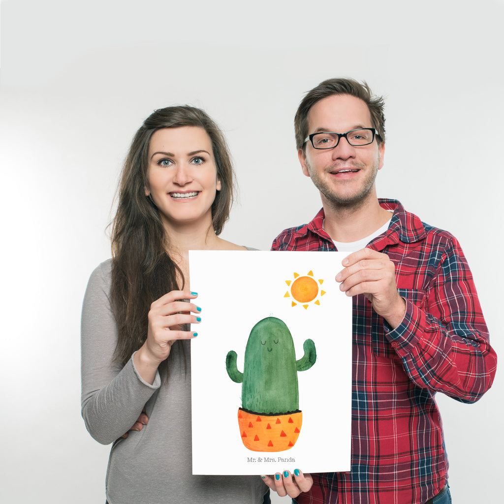 Poster Kaktus Sonnenanbeter Poster, Wandposter, Bild, Wanddeko, Küchenposter, Kinderposter, Wanddeko Bild, Raumdekoration, Wanddekoration, Handgemaltes Poster, Mr. & Mrs. Panda Poster, Designposter, Kunstdruck, Posterdruck, Kaktus, Kakteen, Liebe Kaktusliebe, Sonne, Sonnenschein, Glück, glücklich, Motivation, Neustart, Trennung, Ehebruch, Scheidung, Freundin, Liebeskummer, Liebeskummer Geschenk, Geschenkidee