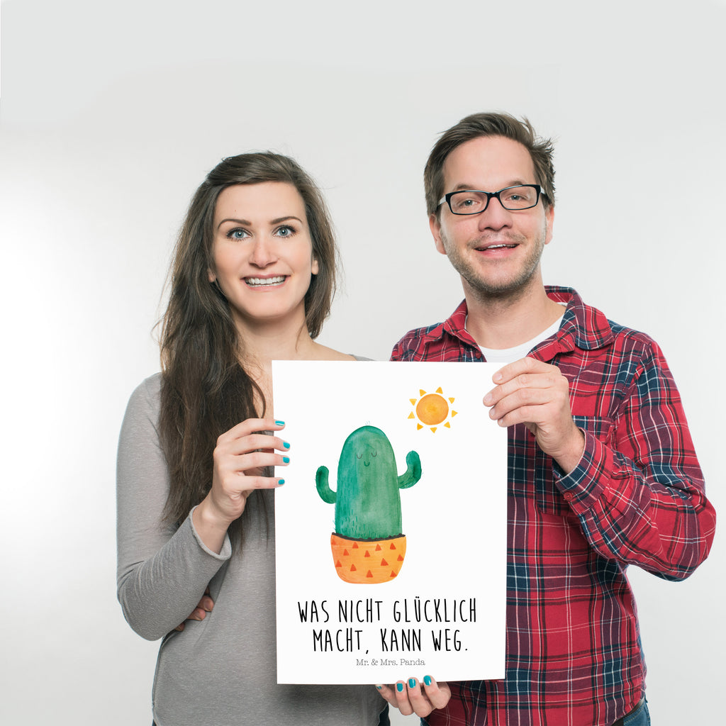 Poster Kaktus Sonnenanbeter Poster, Wandposter, Bild, Wanddeko, Küchenposter, Kinderposter, Wanddeko Bild, Raumdekoration, Wanddekoration, Handgemaltes Poster, Mr. & Mrs. Panda Poster, Designposter, Kunstdruck, Posterdruck, Kaktus, Kakteen, Liebe Kaktusliebe, Sonne, Sonnenschein, Glück, glücklich, Motivation, Neustart, Trennung, Ehebruch, Scheidung, Freundin, Liebeskummer, Liebeskummer Geschenk, Geschenkidee