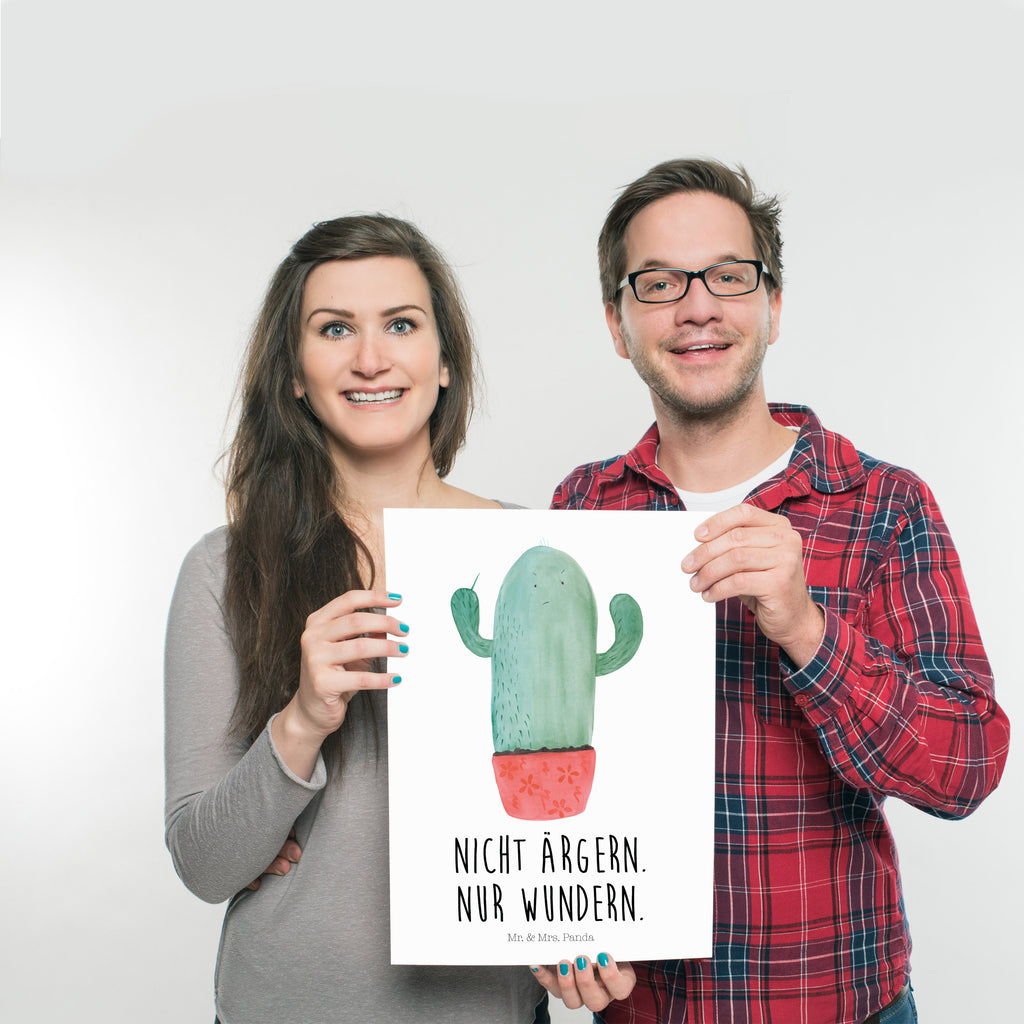 Poster Kaktus wütend Poster, Wandposter, Bild, Wanddeko, Küchenposter, Kinderposter, Wanddeko Bild, Raumdekoration, Wanddekoration, Handgemaltes Poster, Mr. & Mrs. Panda Poster, Designposter, Kunstdruck, Posterdruck, Kaktus, Kakteen, ärgern, Büro, Schule, Büroalltag, Chefin, Kollege, Kollegin, wütend