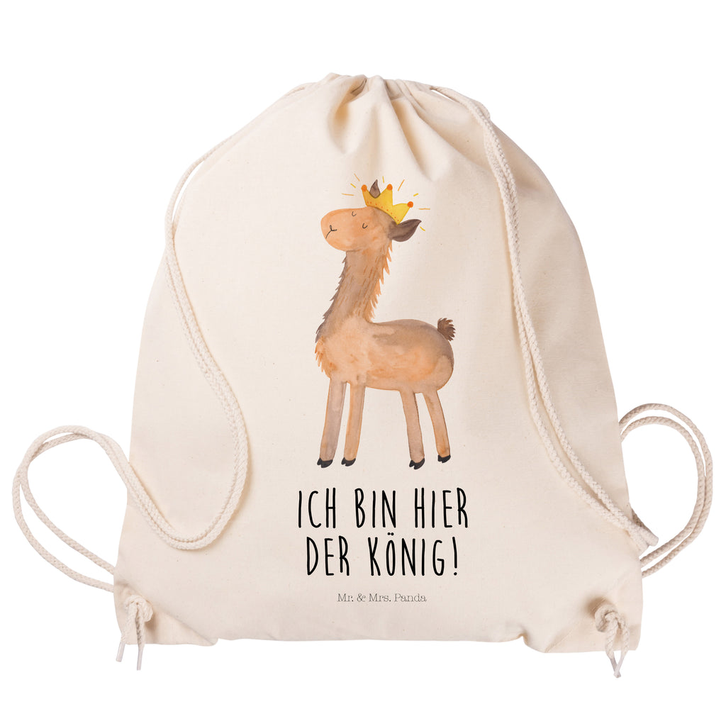 Sportbeutel Lama König Turnbeutel, Beutel, Sporttasche, Tasche, Stoffbeutel, Lama, Alpaka, Lamas, König, Königin, Freundin, Mama, Papa, Büro Kollege, Kollegin, Chef, Vorgesetzter, Abi, Abitur