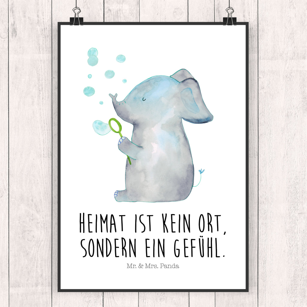 Poster Elefant Seifenblasen Poster, Wandposter, Bild, Wanddeko, Küchenposter, Kinderposter, Wanddeko Bild, Raumdekoration, Wanddekoration, Handgemaltes Poster, Mr. & Mrs. Panda Poster, Designposter, Kunstdruck, Posterdruck, Tiermotive, Gute Laune, lustige Sprüche, Tiere, Elefant, Elefanten, Dickhäter, Rüsseltier, Seifenblasen, Liebe, Heimat, Gefühl. Daheim, Liebesbeweis, Liebesspruch