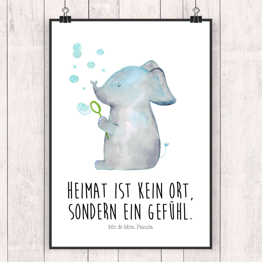 Poster Elefant Seifenblasen Poster, Wandposter, Bild, Wanddeko, Küchenposter, Kinderposter, Wanddeko Bild, Raumdekoration, Wanddekoration, Handgemaltes Poster, Mr. & Mrs. Panda Poster, Designposter, Kunstdruck, Posterdruck, Tiermotive, Gute Laune, lustige Sprüche, Tiere, Elefant, Elefanten, Dickhäter, Rüsseltier, Seifenblasen, Liebe, Heimat, Gefühl. Daheim, Liebesbeweis, Liebesspruch