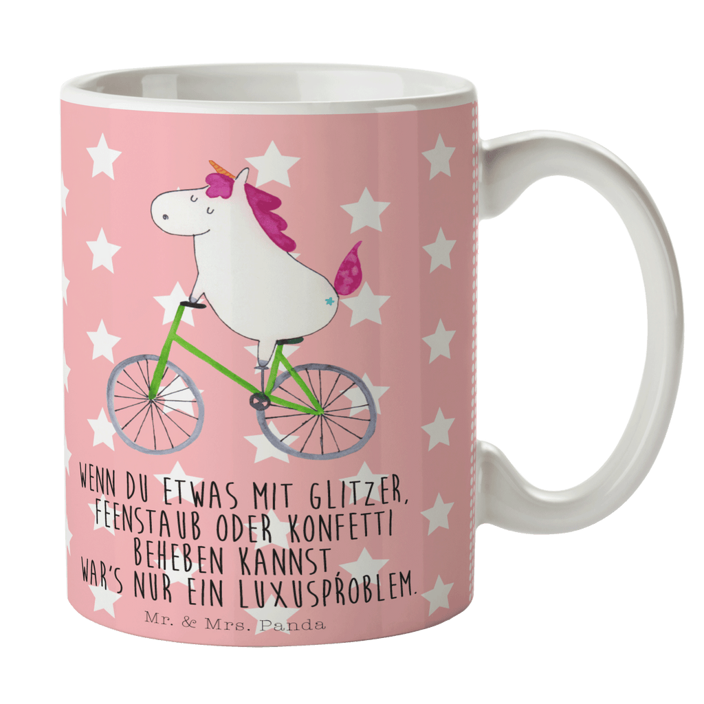 Tasse Einhorn Radfahrer Einhorn, Einhörner, Unicorn, Radfahren, Radfahrer, Rad, Bike, Feenstaub, Konfetti, Luxusproblem, Kummer, Liebeskummer Becher, Kaffeetasse, Kaffeebecher, Tee, Frühstück, Büro  Einhorn, Einhörner, Einhorn Deko, Pegasus, Unicorn
