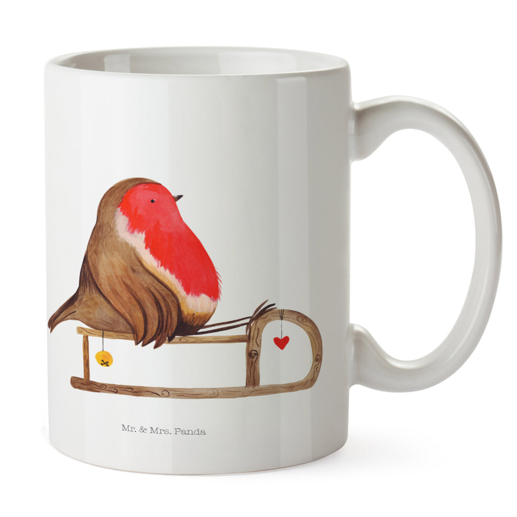 Tasse Rotkehlchen Schlitten