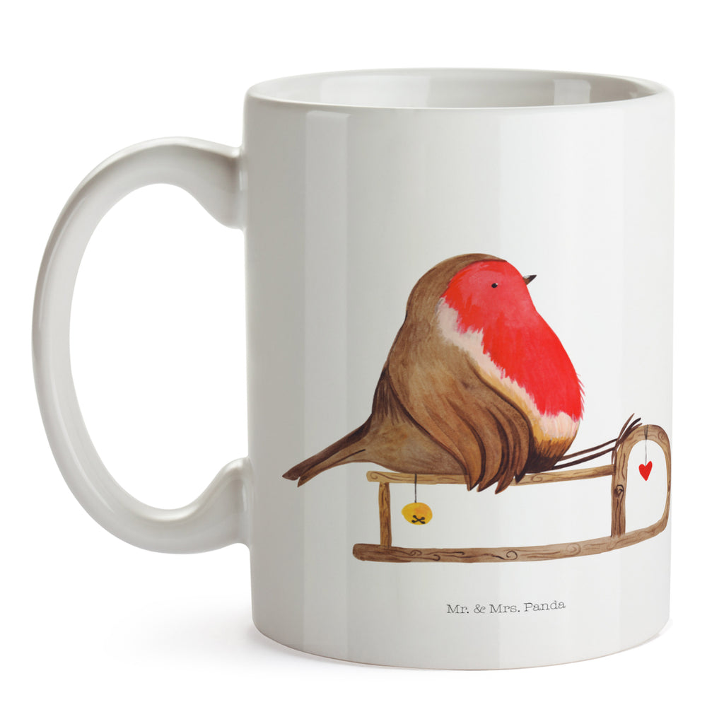 Tasse Rotkehlchen Schlitten