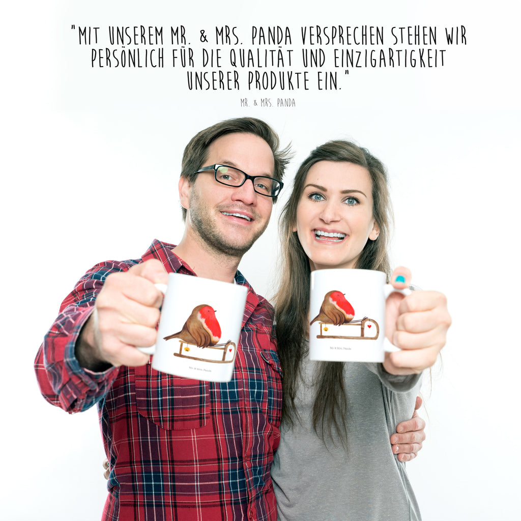 Tasse Rotkehlchen Schlitten