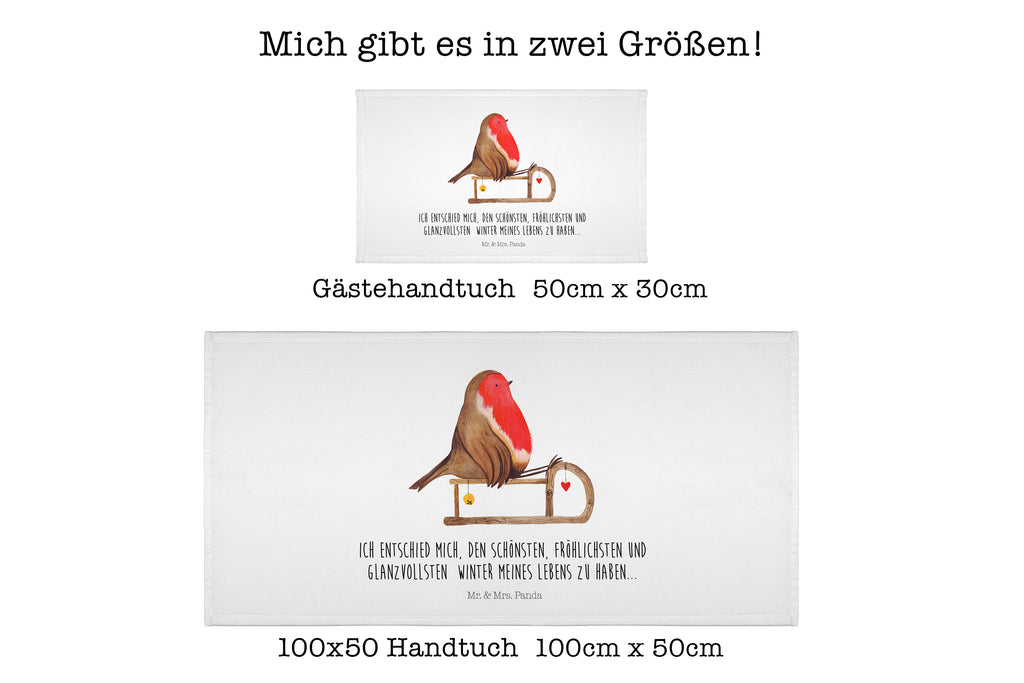 Handtuch Rotkehlchen Schlitten