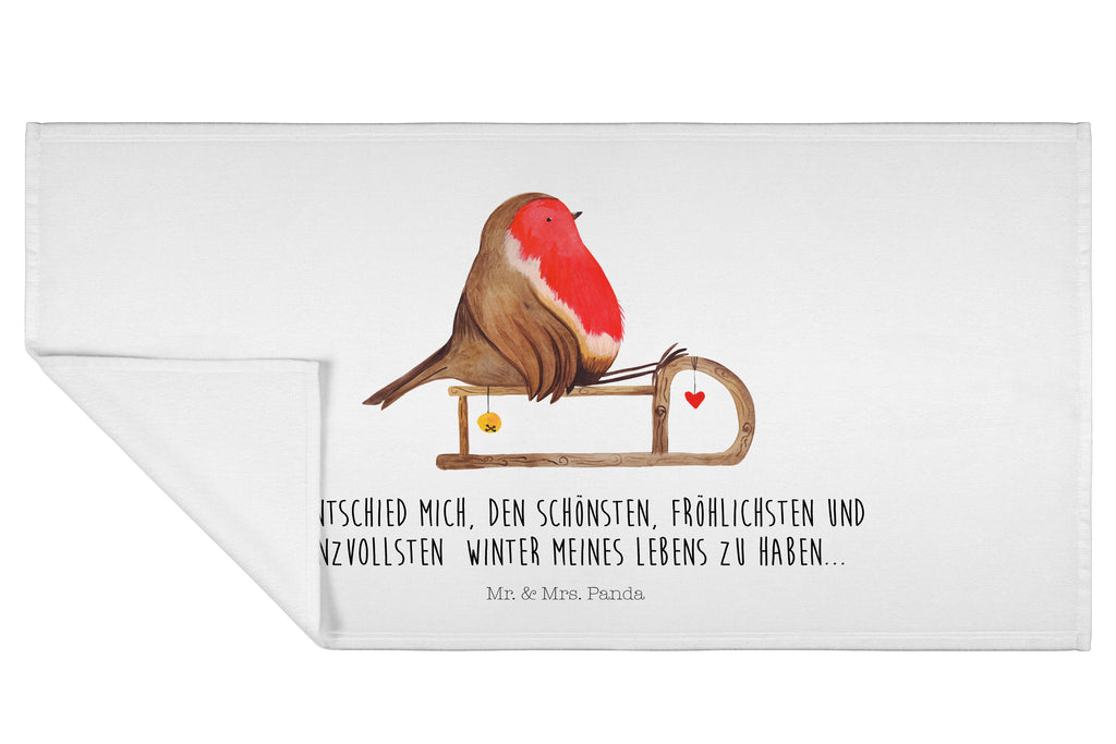 Handtuch Rotkehlchen Schlitten