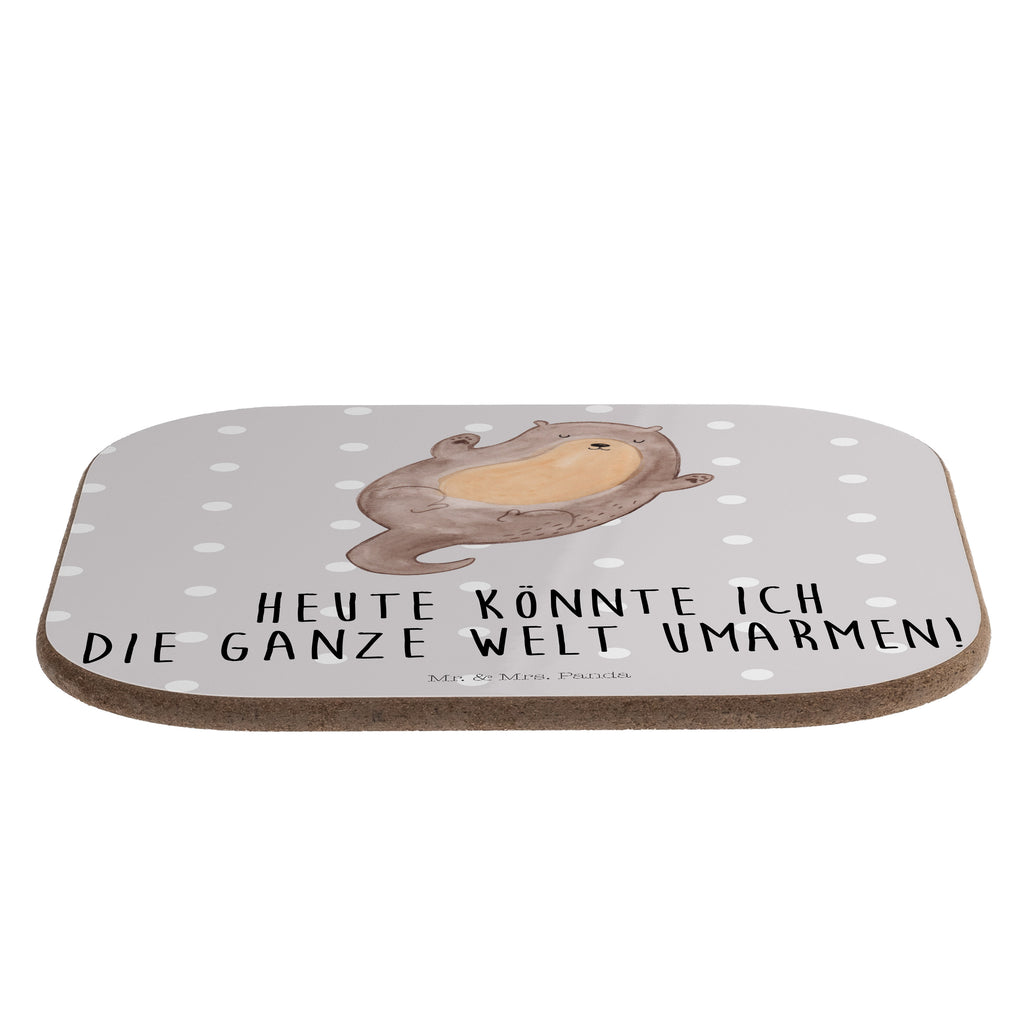Quadratische Untersetzer Otter Umarmen