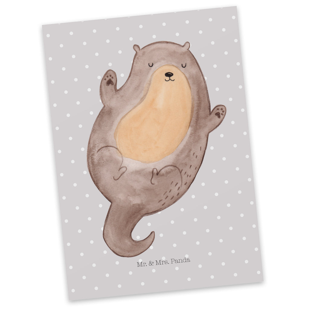 Postkarte Otter Umarmen