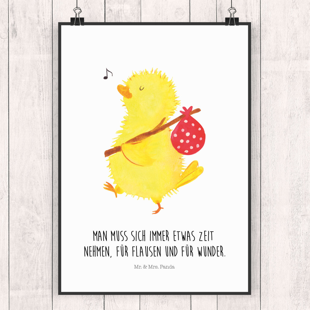 Poster Küken Wanderer Poster, Wandposter, Bild, Wanddeko, Küchenposter, Kinderposter, Wanddeko Bild, Raumdekoration, Wanddekoration, Handgemaltes Poster, Mr. & Mrs. Panda Poster, Designposter, Kunstdruck, Posterdruck, Ostern, Osterhase, Ostergeschenke, Osternest, Osterdeko, Geschenk zu Ostern, Küken, Osterei, Ostereier, Ei, Frühlingsgefühle, Freude, Grüße, liebe Grüße, Frohe Ostern, Ostergrüße, Flausen, Wunder, Reisen, Weltenbummler, Zeit, Zeitmanagement, Backpacker