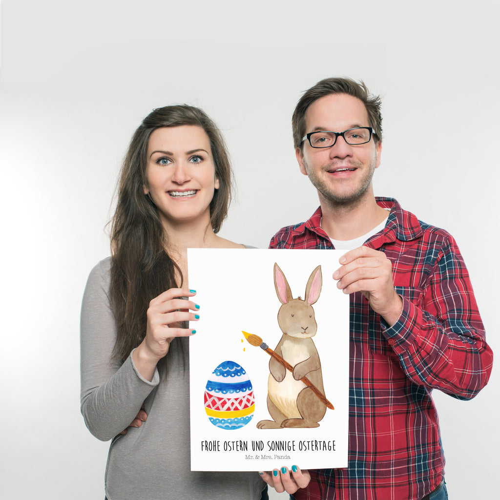 Poster Hase Eiermalen Poster, Wandposter, Bild, Wanddeko, Küchenposter, Kinderposter, Wanddeko Bild, Raumdekoration, Wanddekoration, Handgemaltes Poster, Mr. & Mrs. Panda Poster, Designposter, Kunstdruck, Posterdruck, Ostern, Osterhase, Ostergeschenke, Osternest, Osterdeko, Geschenk zu Ostern, Frohe Ostern, Ostergrüße, Osterblume, Osterei, bemalte Ostereier, Hase, Kaninchen, Eiermalen