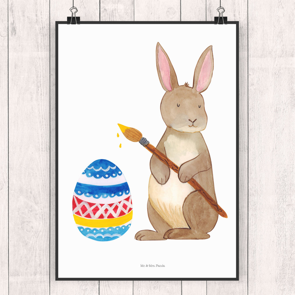 Poster Hase Eiermalen Poster, Wandposter, Bild, Wanddeko, Küchenposter, Kinderposter, Wanddeko Bild, Raumdekoration, Wanddekoration, Handgemaltes Poster, Mr. & Mrs. Panda Poster, Designposter, Kunstdruck, Posterdruck, Ostern, Osterhase, Ostergeschenke, Osternest, Osterdeko, Geschenk zu Ostern, Frohe Ostern, Ostergrüße, Osterblume, Osterei, bemalte Ostereier, Hase, Kaninchen, Eiermalen